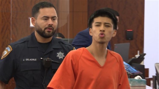 Teen murder suspect blows kisses during court appearance