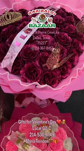 Garibaldi Bazaar | Dallas, Tx on Instagram: "Get everything you need for this Valentine’s Day🎁❤️ Local G2-C inside Garibaldi Bazaar Maria Rendon💓 📲214-530-6749"