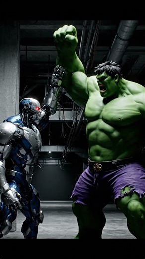 ⚡ HULK vs ELECTRIC CYBORG — Neon City Fight (Cyber Battle 4K) #epicbattle #hulk #cinematicfight
