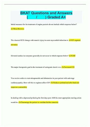 BKAT Questions and Answers Graded A997 new video