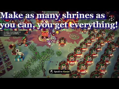 Cult of the Lamb - Tips and Tricks - Day 100 base layout - Best rituals and traits -Minimalist setup