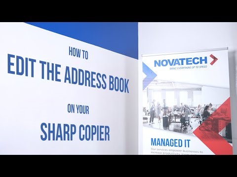 How to Edit the Address Book on your Sharp Copier