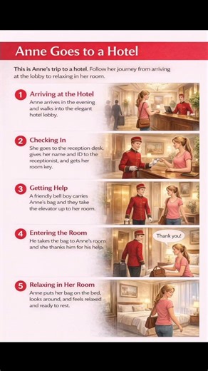 A Simple English Story | Anne Goes to a Hotel 🏨✨ #EnglishStory #LearnEnglish ‪@Rjenglish-1.5M‬
