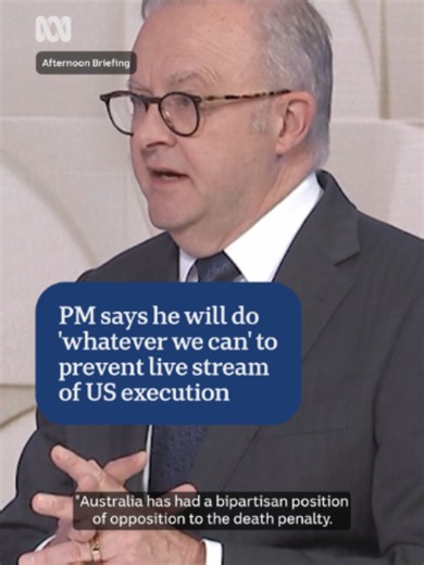 Prime Minister Anthony Albanese told Afternoon Briefing's Patricia Karvelas that the planned US live stream of the firing squad execution of Nidal Hasan does not align with Australia's values. He said anyone broadcasting it would damage their own reputation and the government would do whatever it could to prevent it being seen. The prime minister said he would make it