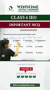 Class 6 IEO | Synonyms & Antonyms | Important MCQs | Level 2 Practice