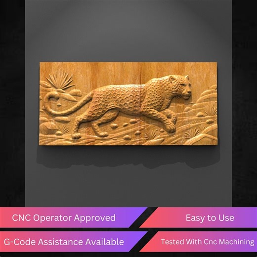 Leopard Cnc Relief File, Crocodile Stl File For Cnc Router - Instant Download Ready To Cnc Router