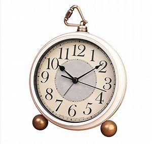 [Hot Item] Silent Desk Clocks Mantel Small Decorative Vintage Quartz Analog Clock