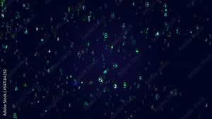 HUD UI information blue background, building letters and numbers, technology concept. elements for motion design, internet sci-fi databases, big data fields. Information. selective focus Stock Video