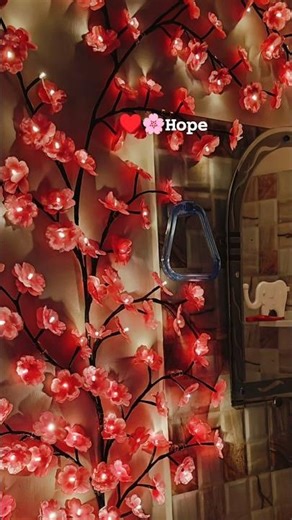 fairy lights 🌸#fairylights #december #homedecor #decoration #minivlog #shorts #youtubeshorts