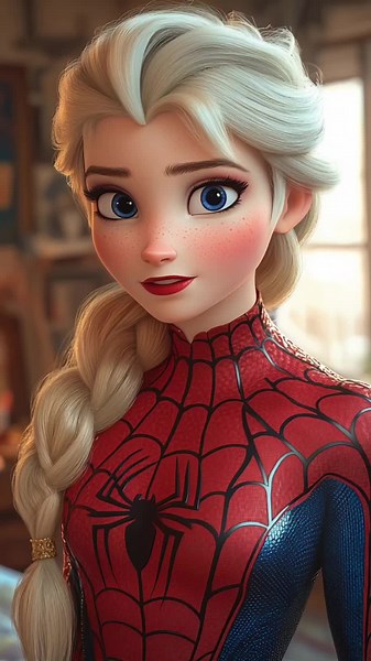 Disney Princesses and AI Art: Spiderman Meets Elsa