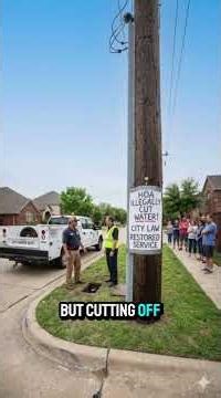 HOA Shut Off My Water to Force Payment — The Utility Company Shut Them Down