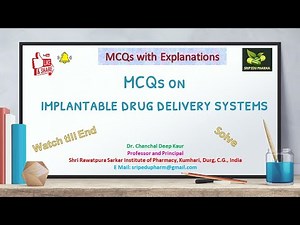 MCQS of Implantable drug delivery systems