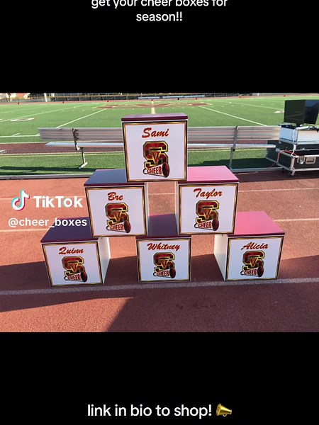 Sideline boxes ready for your team!!🤍❤️#cheerleading #cheerboxes #cheer #highschoolcheer #team