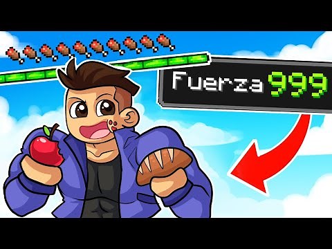 MINECRAFT pero COMER = MÁS FUERZA 💪😱 HARDY y TROLERO