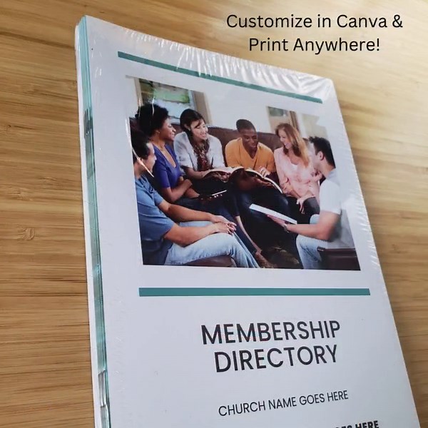 Church Membership Directory Template | Canva Editable (8.5x5.5 Booklet) - Etsy