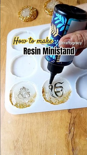 5 minute crafts epoxy resin | resin art for beginners | resin ministand #shortsfeed #shorts #short