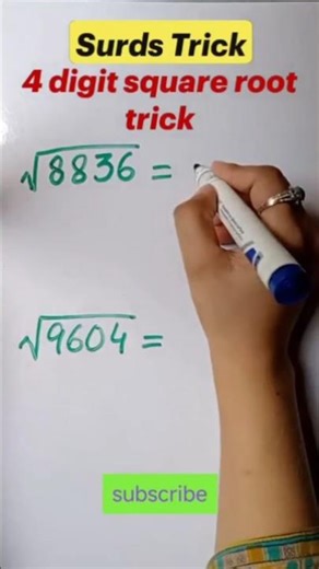 4 Digit Square Root Trick 🔥 | Surds Trick in Seconds | Maths Short ✨
