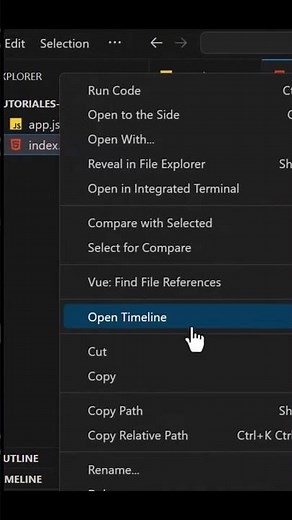 VER EL HISTORIAL DE CAMBIOS DE UN ARCHIVO EN VISUAL STUDIO CODE