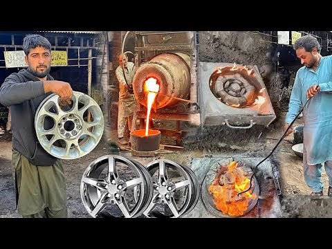 Interesting! Production Process of Car Alloy Wheel Rims || Aluminium Car Alloy Rims Casting Process