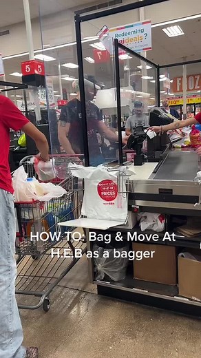 How To Bag & Move At H.E.B as a Bagger
