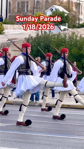Evzones 💂🏻Presidential Guards Sunday parade & changing of guard ceremony#history #greece #shorts