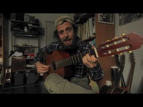 Fabrizio De André e la chitarra con corde in nylon