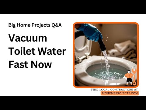 Shop Vac Toilet Water Extraction Technique Guide