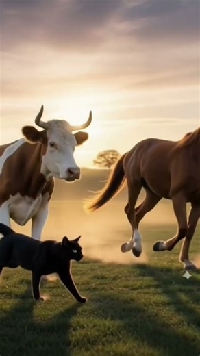 Animals Running #cow #horse #cat #animalrunning