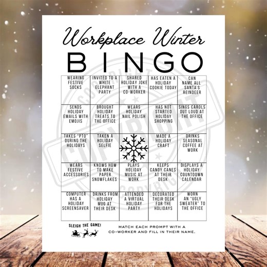 Holiday Co Worker BINGO Game | Office Party Bingo | Employee Bingo | Bingo for Work | Company Bingo | Coworker Bingo Printable | Team Bingo - Etsy Canada