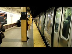 BMT (N) (Q) (R) train Rush Hour Action at 5th Avenue (R46 / R68A / R160)