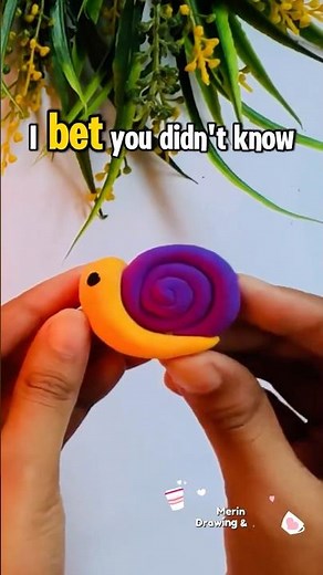DIY Clay Snail in 2 Easy Steps 🐌 | Cute Miniature Tutorial #shorts #feed #trending #clay