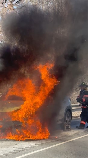On 2/9/26 Milford Fire Department responded to I-95 south near exit 36 for a car fire with the engine compartment fully involved. Car fires are one of the more dangerous events firefighters responded to particularly on the highway. Fire apparatus placement help protect firefighters and safely direct traffic. If you are invovled in an MVA or car fire on the highway, pull your car to the right shoulder if safe to do so and NEVER walk around on the road. While passing the scene of a car fire please