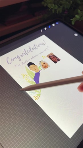 Tribute Portrait for UTB Graduation with Late Father's Presence