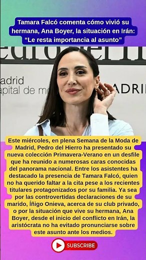 ✨ Tamara Falcó rompe el silencio sobre su familia y el conflicto en Irán 😱