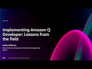 AWS re:Invent 2024 - Implementing Amazon Q Developer: Lessons from the field (DEV310)