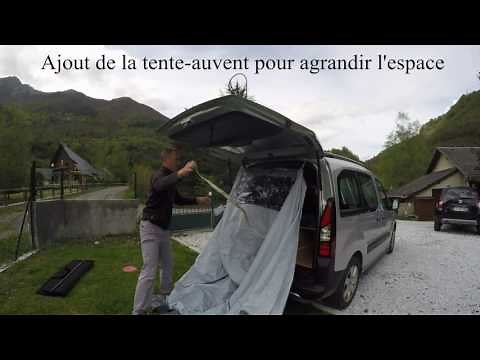 Amenagement du Peugeot Partner en camping car bivouac