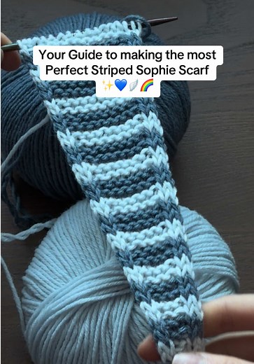 Guía para hacer el perfecto bufanda Sophie a rayas