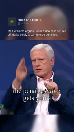 Matt Williams argues South Africa calls scrums off marks solely to win referee penalties.