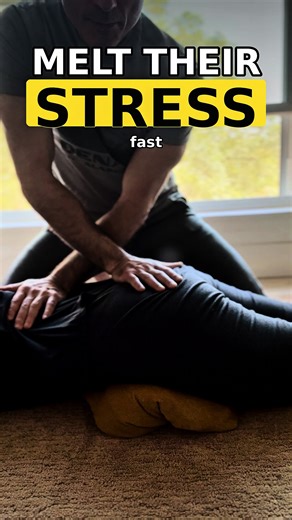 Most people try to force their partner’s back to loosen up. This works better. Slow, gentle pressure through the sacrum and low back can help calm the nervous system and make their whole body start to let go. Less force. Better input. Bigger release. Save this and tag the person who owes you one. #painrelief #stressrelief #bodywork #lowbackpain #partnermassage