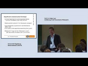 Lyre: Theoretische Philosophie, Vorlesung 02 (2015/16)