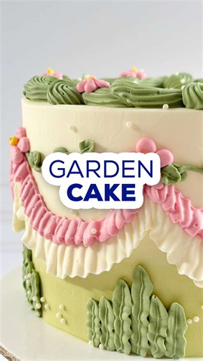 Enchanting Buttercream Garden Cake Design