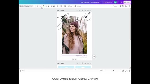 Graduation Announcement Template for the Class of 2026, Easy Printable Canva Grad Card, DIY Graduation Senior Invite With Script Font - Etsy