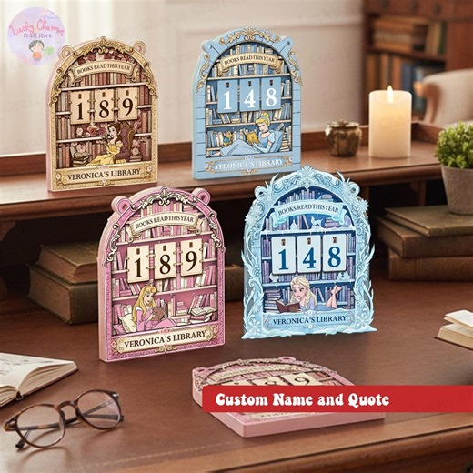 Personalized Princess Belle Reading Tracker, Floral Belle Book Club Decor, Custom Disney Books Read Counter, Magic Kingdom Home Library Sign - Etsy