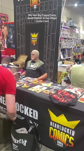 We saw Big Poppa Pump Scott Steiner at San Diego Comic Con! #vintagestrikesback #sdcc2023 #wcw #wwe #wrestling #prowrestling #bigpoppapump #nwo