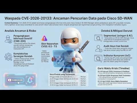 EKSPLOITASI AKTIF: Kerentanan Cisco SD-WAN Manager yang Belum Ditambal CVE-2026-20133 Atasi SEKARANG