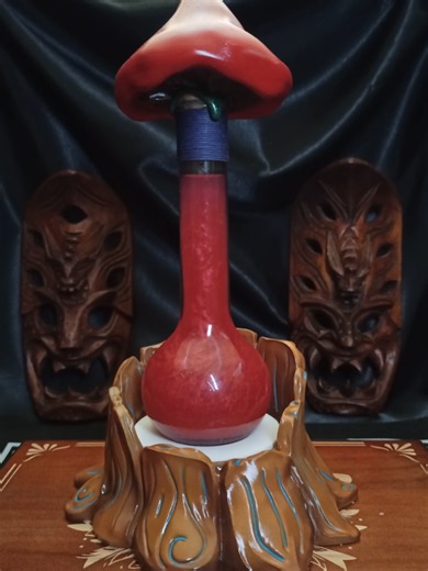 a magical prop (potion) in the shape of a mushroom. can be used for ritual purposes or roleplaying alike. contents are sealed securely and leak-proof. the top cap can be taken off. do not shake it by hand, it runs on a 5V USB power source to swirl continuously by itself. more info on our website: www.3dmpshop.com #fantasy #magicpotion #geekculture #homedecor #giftidea