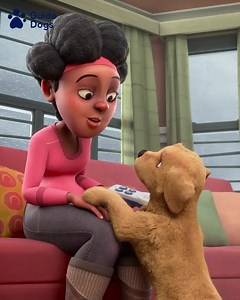 Mischievous Flash has lots to learn. Will she make it as a guide dog? [Visual description: 15s animated video showing guide dog pup Flash arriving in her new home, barking at pigeons, eating food in the night, holding a cable in her mouth and being frightened by a passing moped. Finally she puts her paw on Annie’s hand, implying a turning point for Flash.] [Accessible animation: https://bit.ly/3gz0yM4] [Audiobook: https://bit.ly/3v4R27w] | Guide Dogs UK