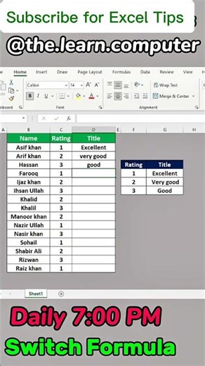 Excel Switch Formula 🔥 F4 Key Trick | Excel Tips & Tricks #excel #Switchformula #exceltips