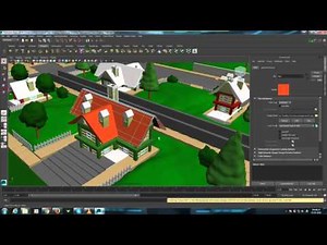 How to set up toon shading (Cartoon scene) with outline in 3D Maya