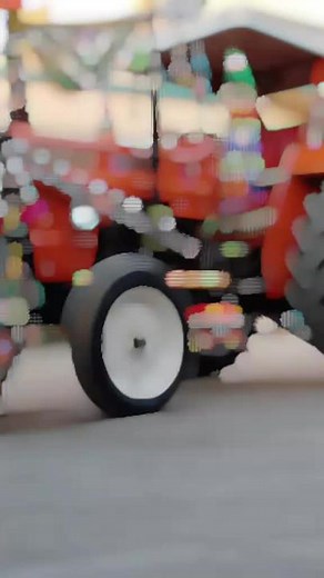 Festive Decorated Tractor in Bright Outdoor Scene